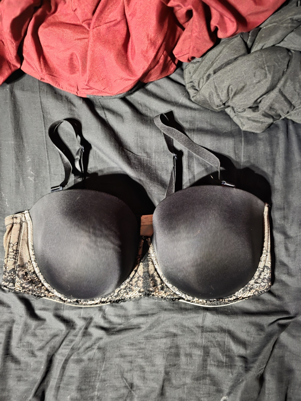 Torrid Black Lace-Trim Convertible Bra - 42F/42DDD
